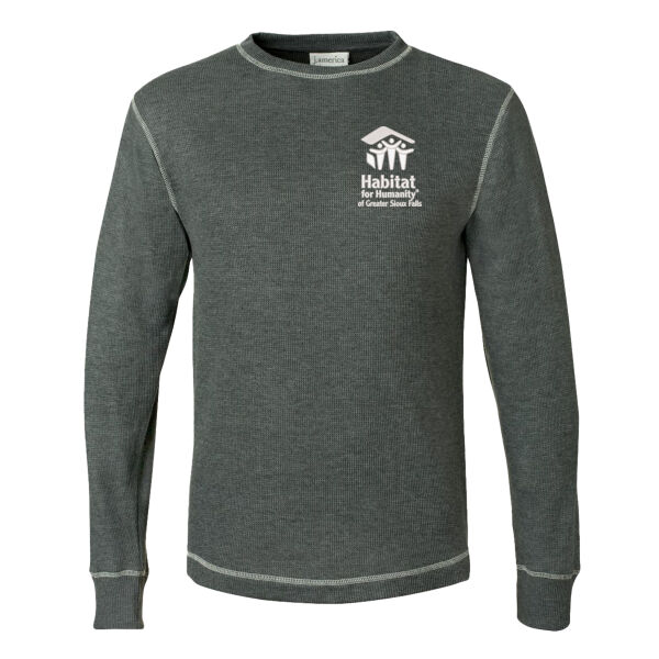 J.America Vintage Thermal Long Sleeve T-Shirt - Embroidered Logo Thumbnail