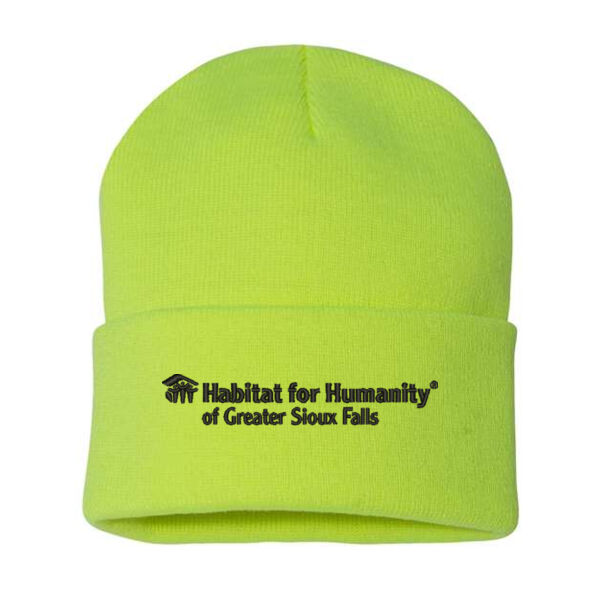 Sportsman 12" Solid Cuffed Beanie - Embroidered Logo Thumbnail