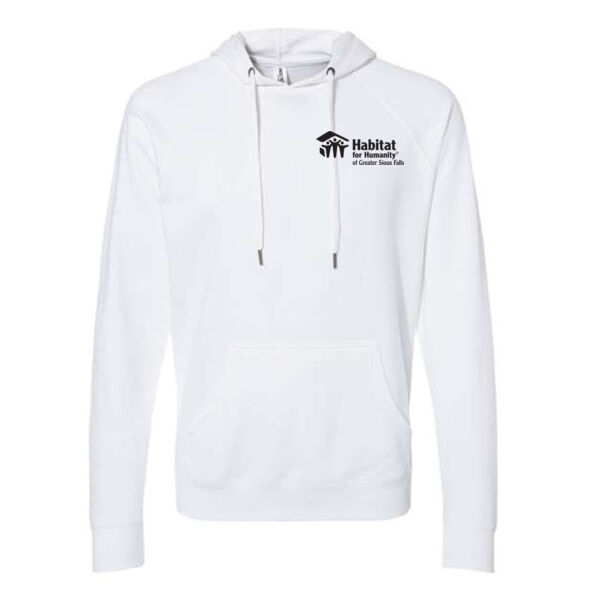 Unisex Icon Lightweight Loopback Terry Hooded Sweatshirt - Embroidered Logo Thumbnail