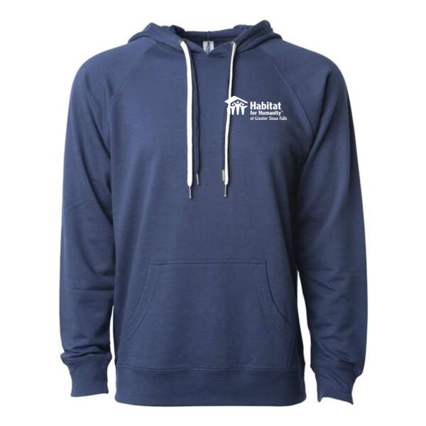 Unisex Icon Lightweight Loopback Terry Hooded Sweatshirt - Embroidered Logo Thumbnail