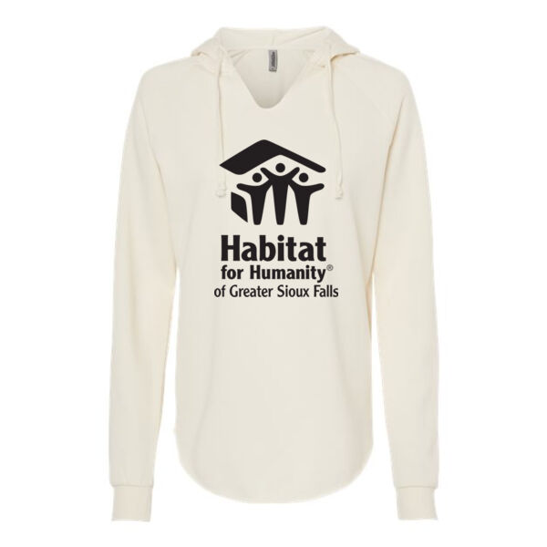 Women’s Lightweight California Wave Wash Hooded Sweatshirt - Printed Logo Thumbnail